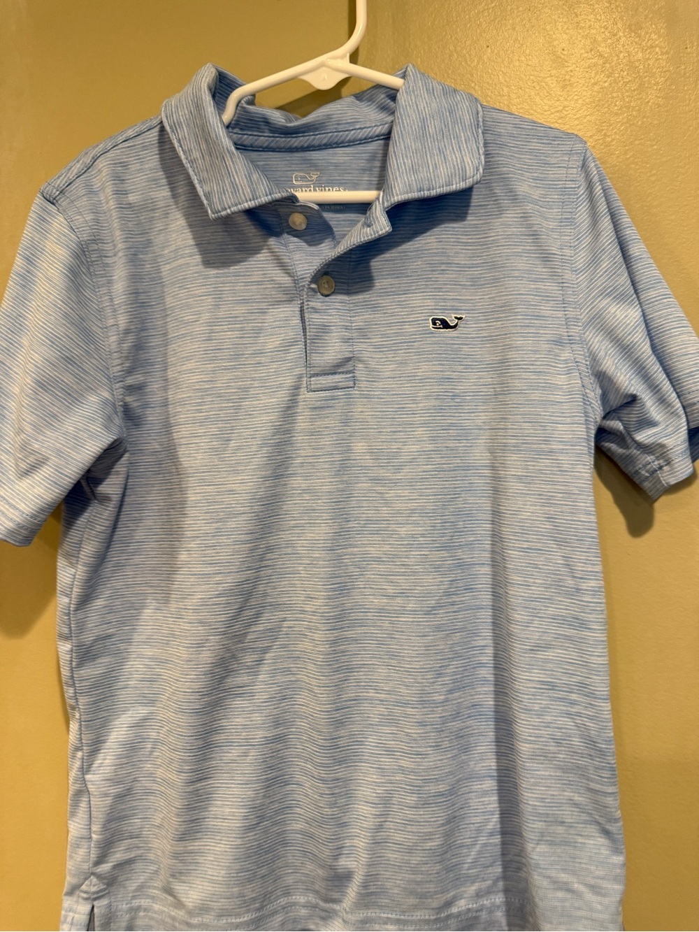 2 Vineyard Vines Sky Blue Micro-Striped Polo